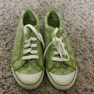 Green coach shoes